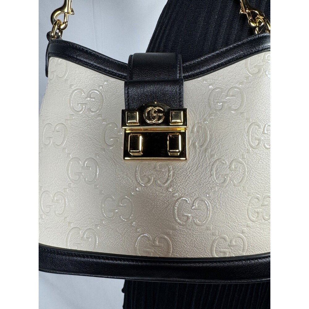 GUCCI GG Up Leather Panda color Shoulder Handbag almost brand new - Picture 6 of 16